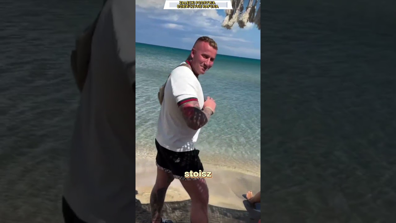 DENIS ZAŁĘCKI PODRYWA DZIEWCZYNE RAF0NA NA PLAŻY #załęcki #rafonix  #famemma #shorts