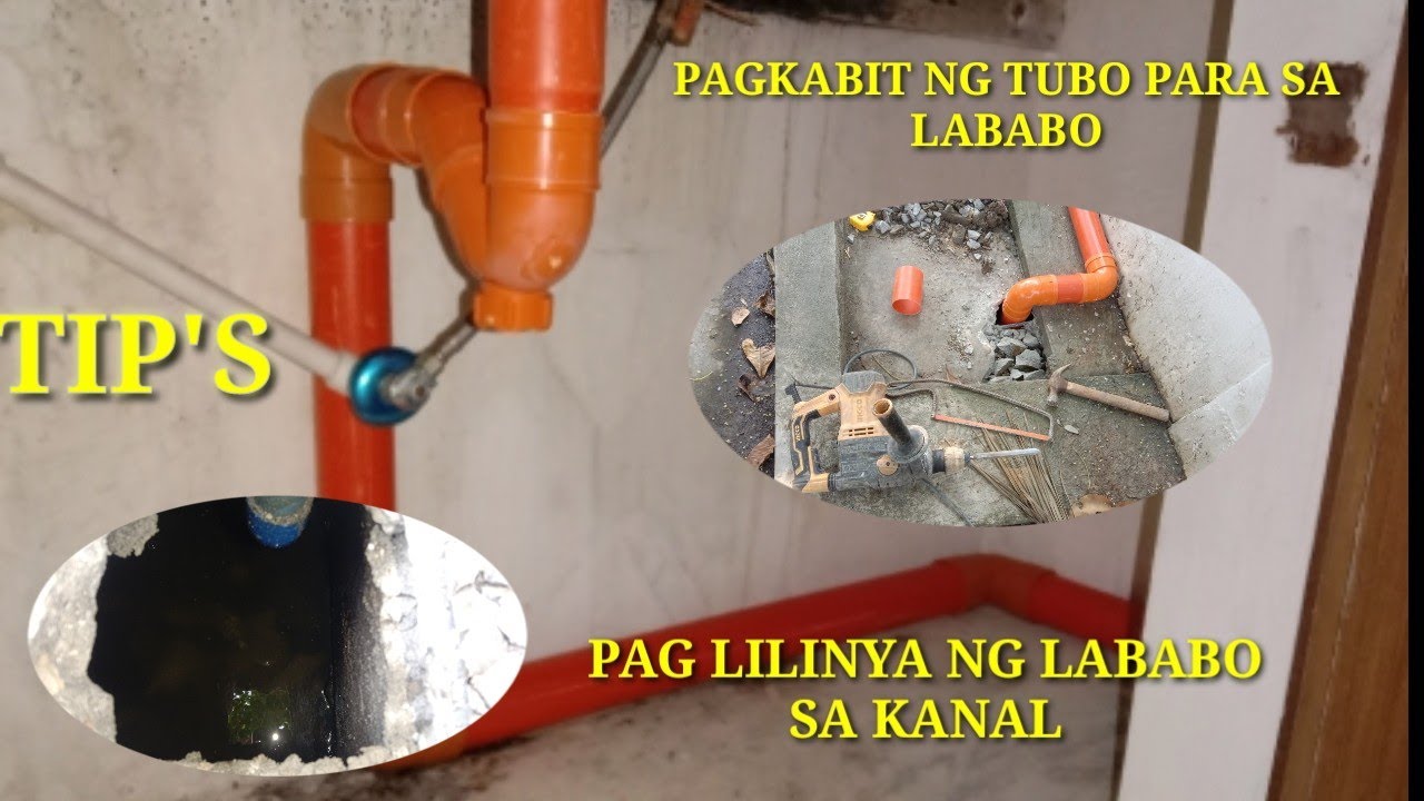 how to install lababo. pag latag ng tubo sa lababo easy steps