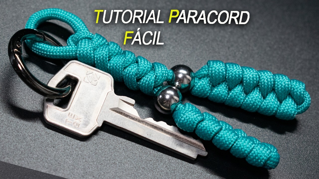 Llavero o colgante paracord para bolsos con nudo serpiente y pescado ideal para mochilas o bolsos