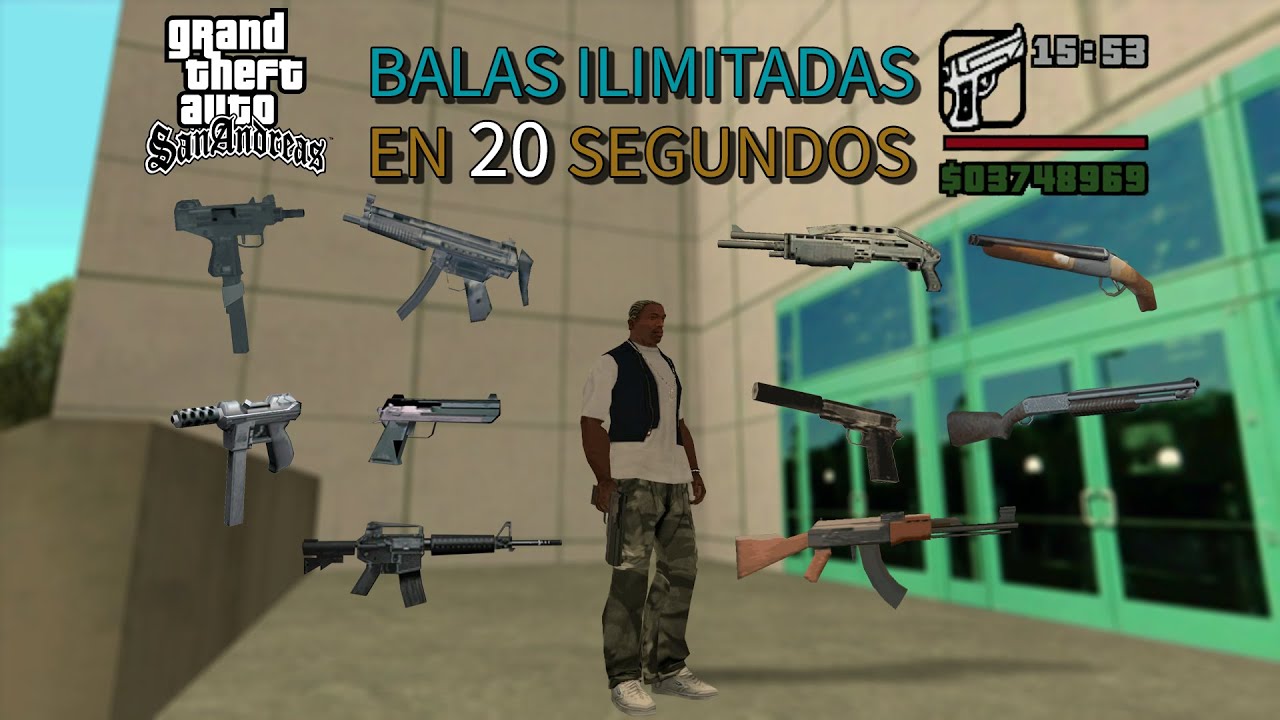 GTA San Andreas - Como tener Munición ILIMITADA en 20 Segundos | sin trucos ni mods