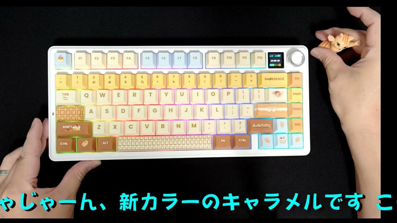 【#PR】EPOMAKER × AULA F75 Max｜打鍵音＆RGB発光チェック（Black / Caramel）