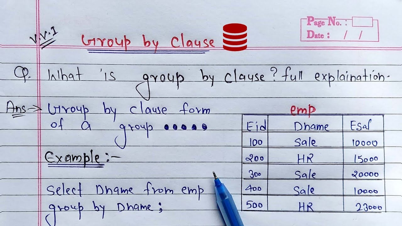 group by clause in sql | Oracle Database