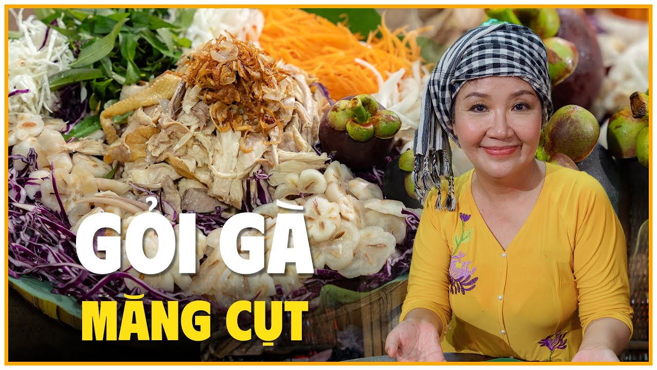 I bet no one can make this Mangosteen Chicken Salad: Unique Secret from the Garden!- Artist Ngan ...