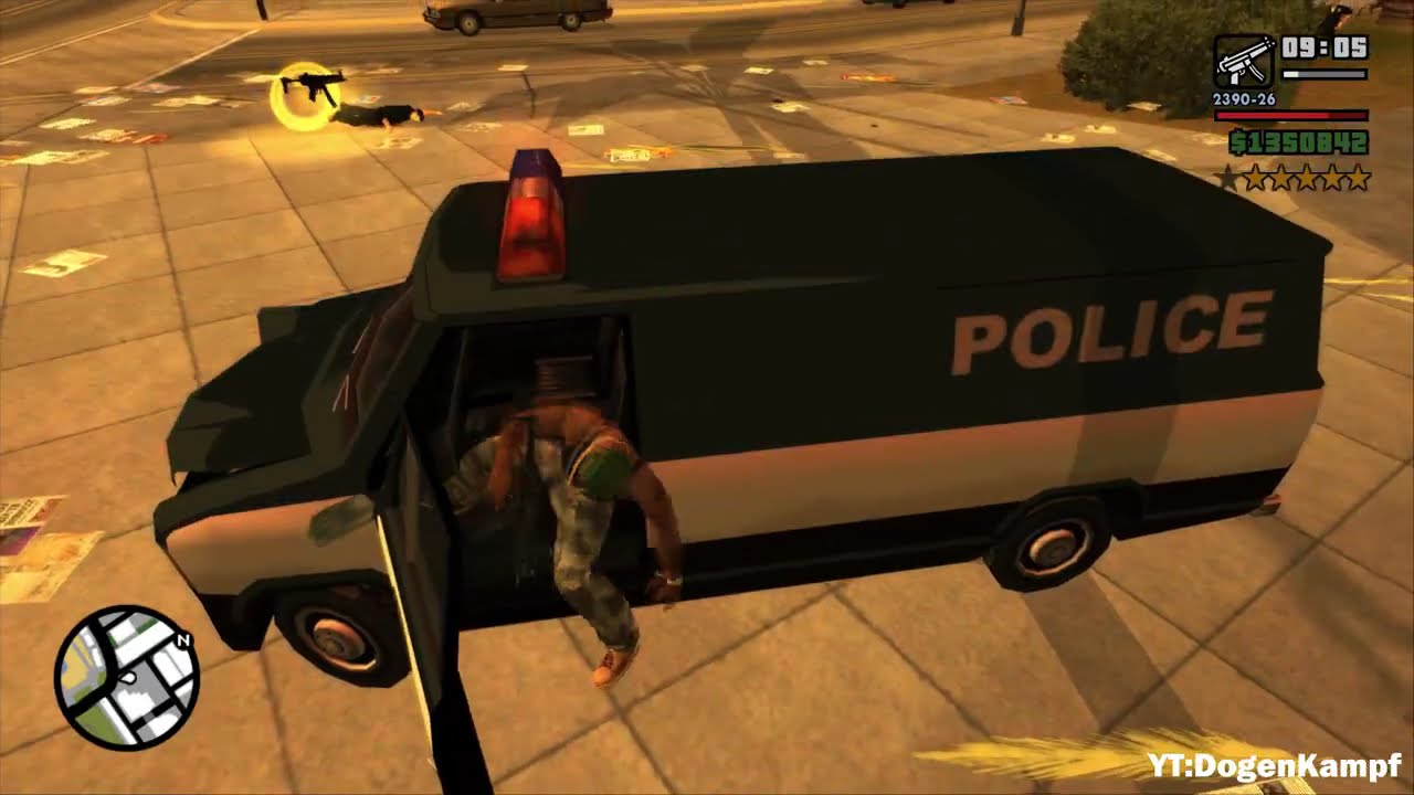 GTA San Andreas - West Los Santos Shootout and Six Star Escape and Sa Styled Mod