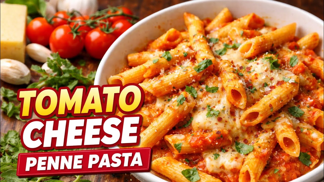 Tomato cheese penne pasta 🍝 
