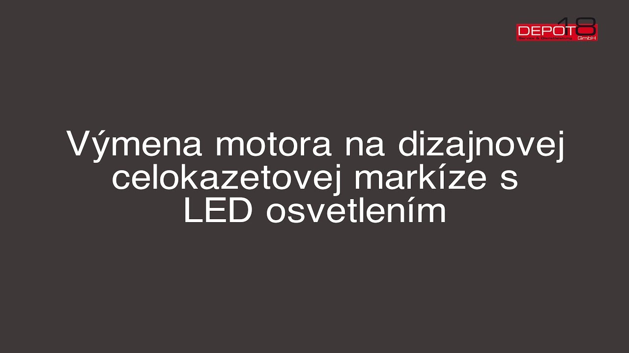 Výmena motora na dizajnovej celokazetovej markíze s LED osvetlením