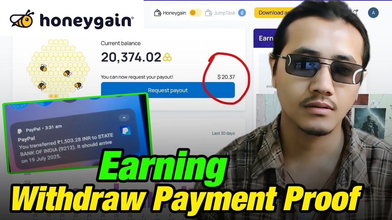 Honeygain Earning Withdraw Payment Proof |Tangka man•aha