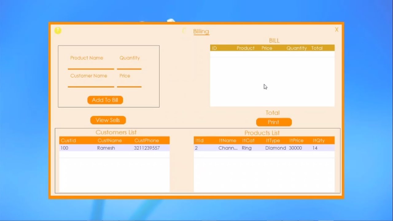 Jewellery Shop Management System(C# Full Project)