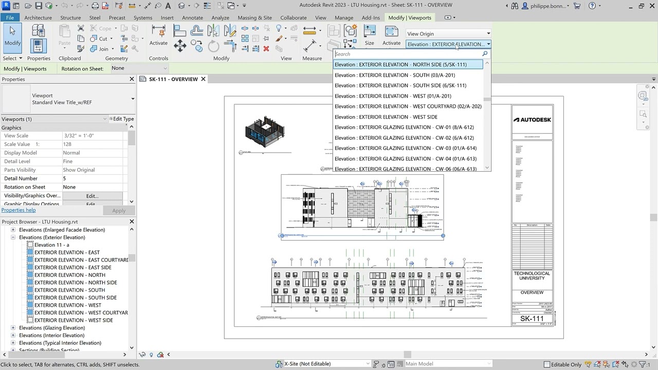 Revit 2023: Swap views on a sheet