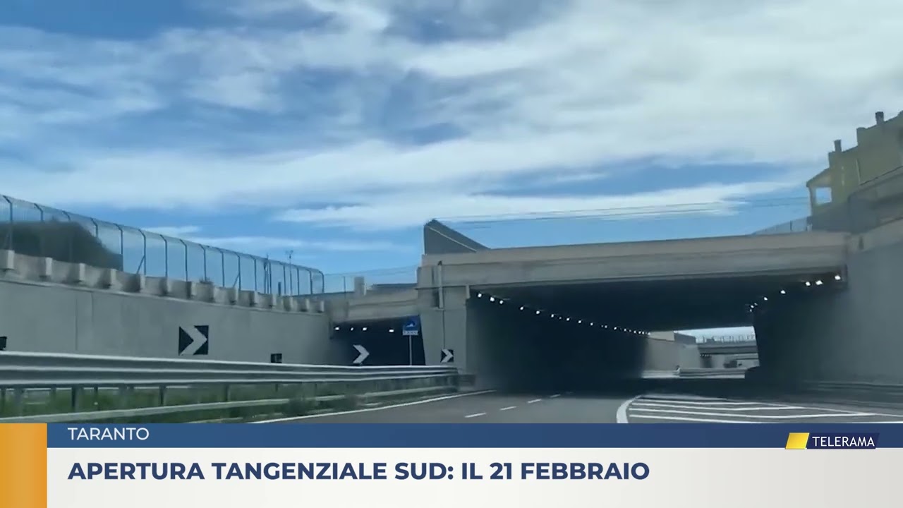 Taranto. Apertura tangenziale sud: il 21 febbraio.