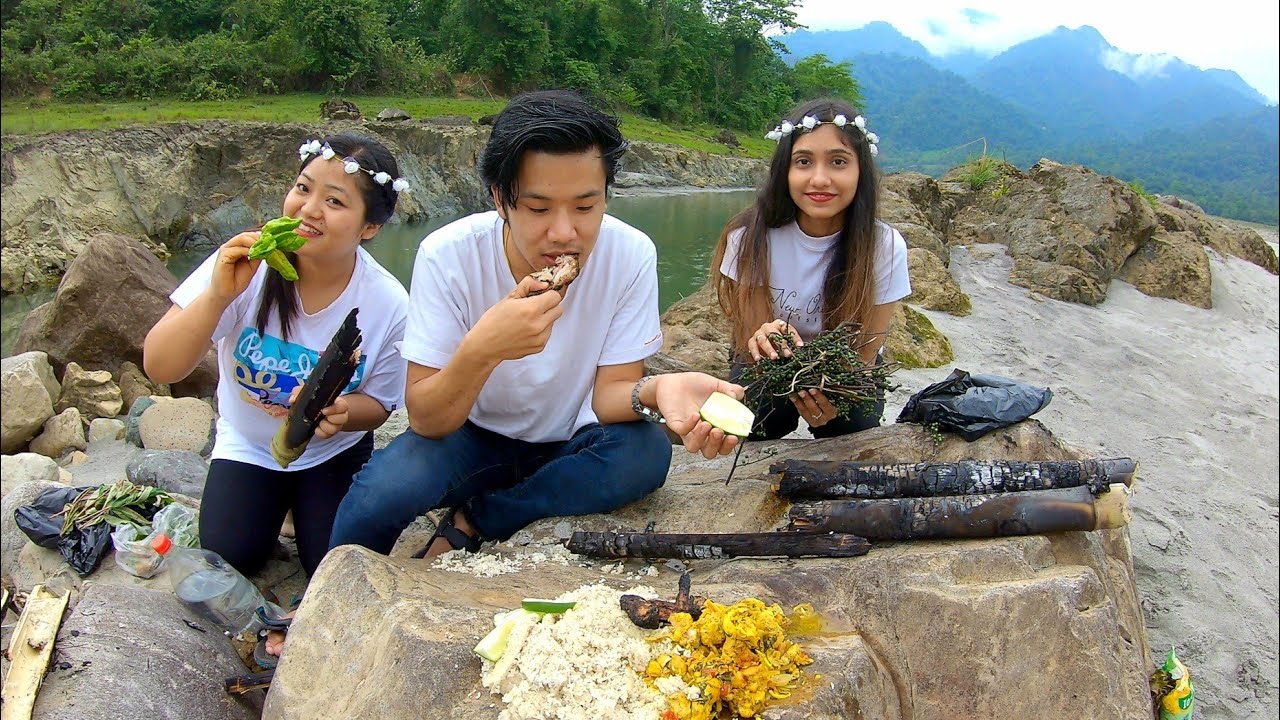 Arunachali dish served on Stone Thali (Plate), Primitive Style 🔥| Lenzing Weekly |