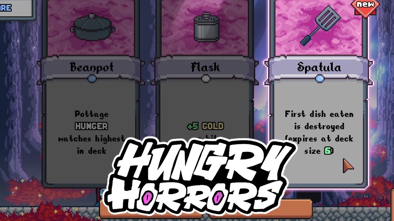 Keeping that menu small in Hungry Horrors