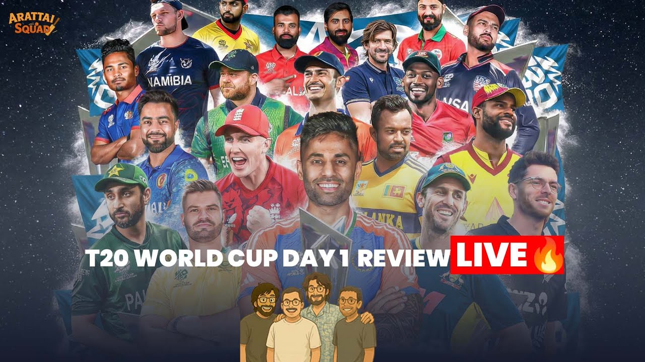 T20 World Cup Day 1 Review LIVE 🔥 | Upsets, Nerves & Statements!