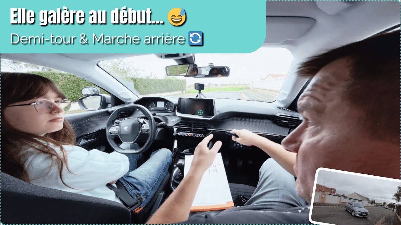 🚗 Demi-tour & Marche arrière : Chloé progresse dans les manœuvres ! (5ᵉ heure de conduite)
