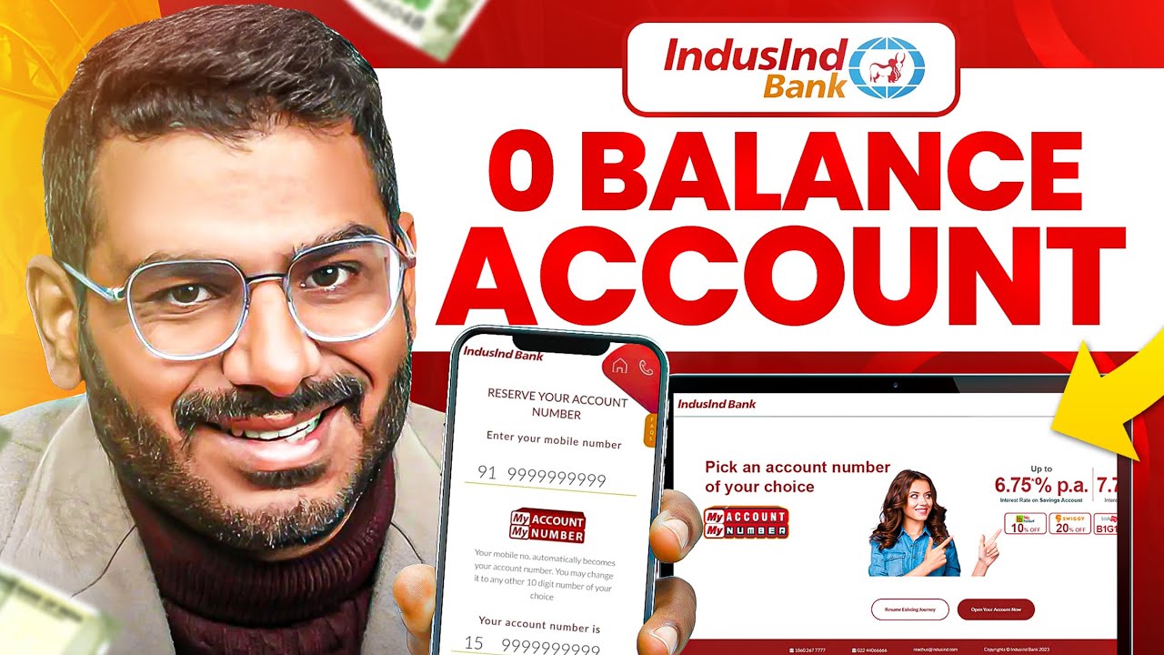 Indusind Bank Zero Balance Account Opening Online | Zero Balance Bank Account Opening Online