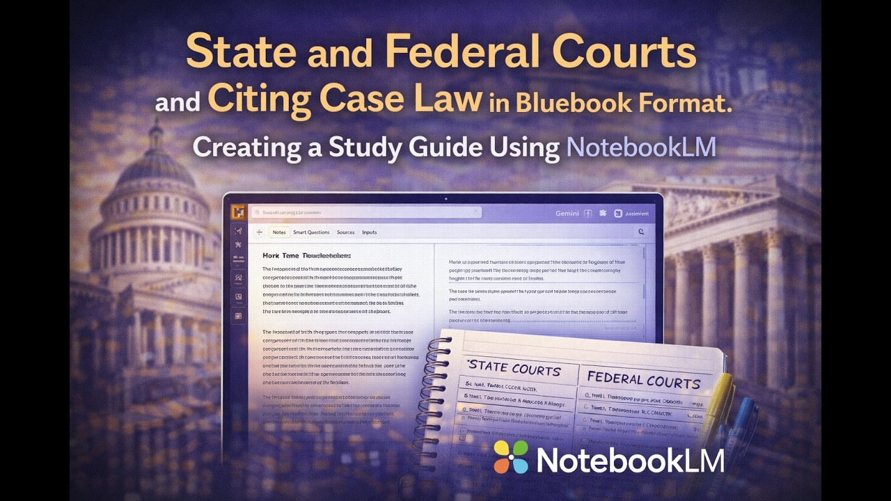 State and Federal Courts and Citing Case Law in Bluebook: Creating a Study Guide Using NotebookLM