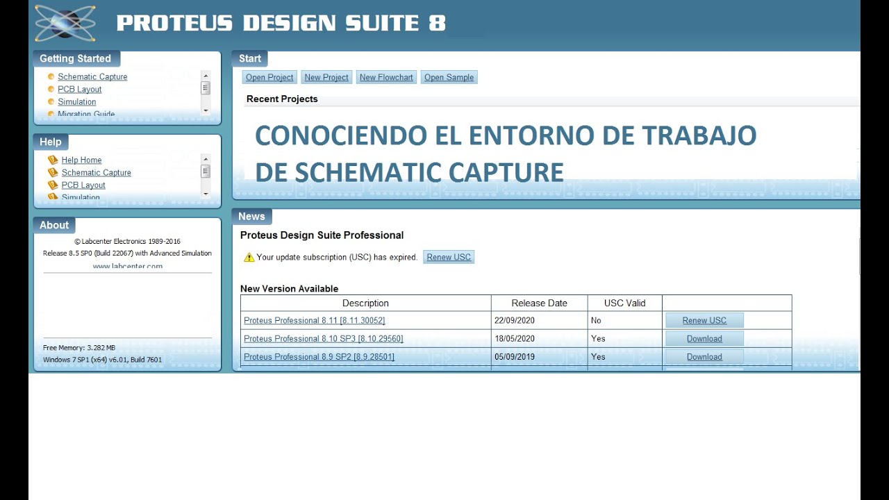 PROTEUS 8 PRIMEROS PASOS, conociendo el entorno de trabajo