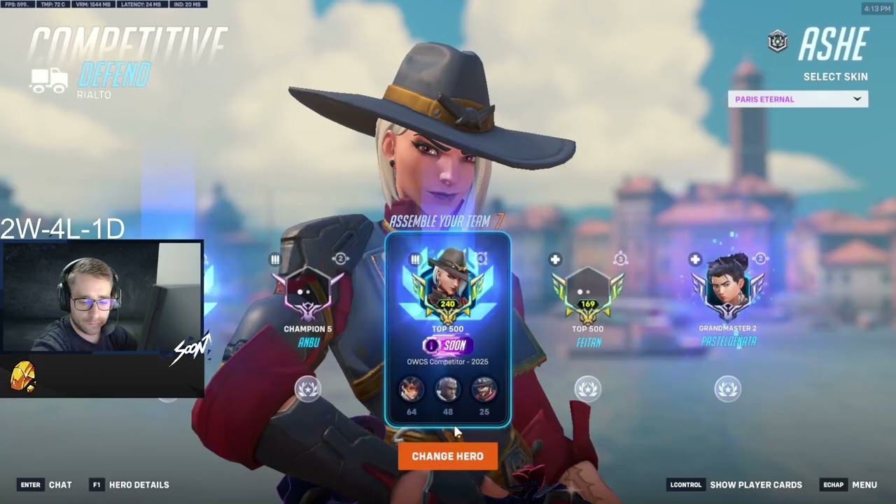 Pro SoOn Showing His Sick Ashe Aim Skills - + tracer + cassidy SEASON 19