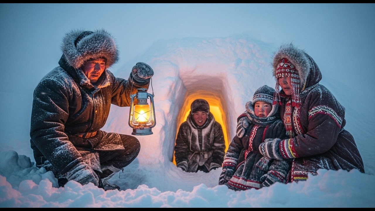 Trapped in a Deadly Snowstorm: Yakuti Family Builds Underground Ice Shelter to Survive -60°C Blizzar