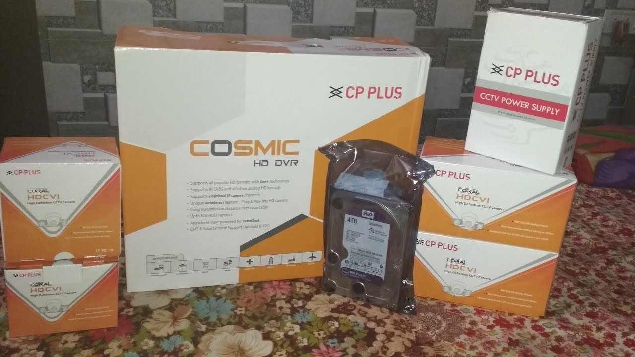 4k ULTRA HD 4MP CCTV camera with night vision and 4k DVR CP PLUS 4TB HDD FULL REVIEW 2020