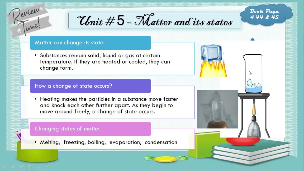 Grade: 4 - Science (Unit # 5: Matter and its states - Revision)