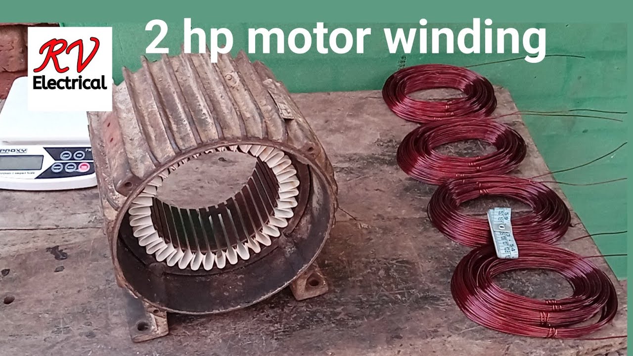 2HP single phase motor full winding + connection | 2hp motor winding | सिंगल फेज मोटर फुल वाइंडिंग||