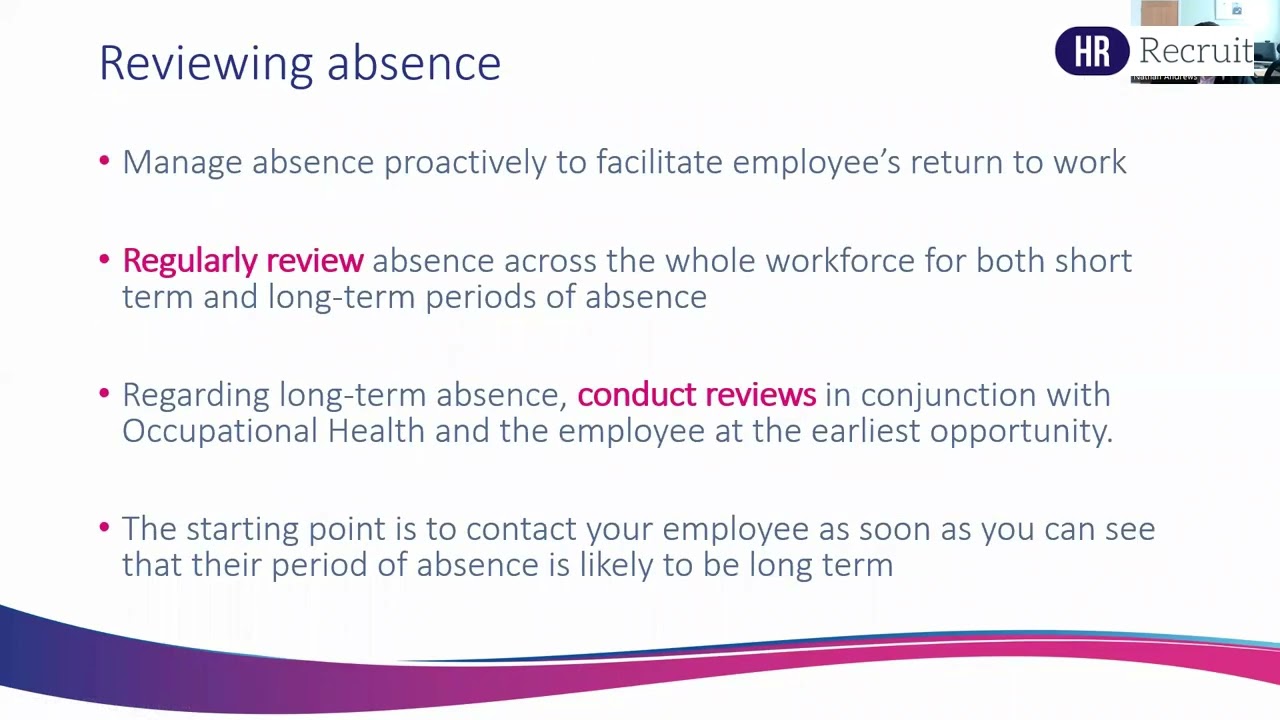 Managing Long Term Absence (Webinar) - HR Recruit