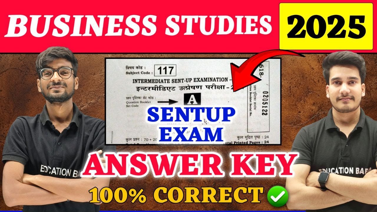 12th Business Studies Answer Key | Bihar Board Sentup Exam | Bst Class 12 Question Paper Solution