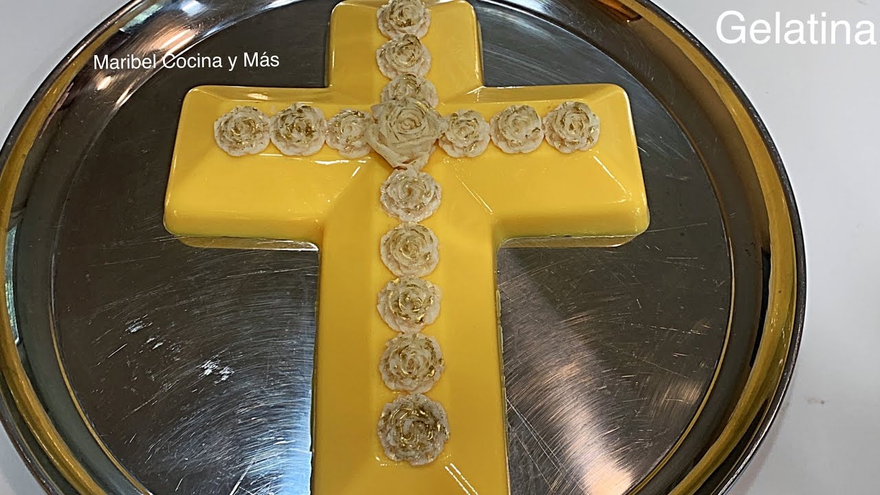 GELATINA RELIGIOSA DE ROMPOPE Y LECHE CONDENSADA #bautizo  #Primeracomunion #Confirmación