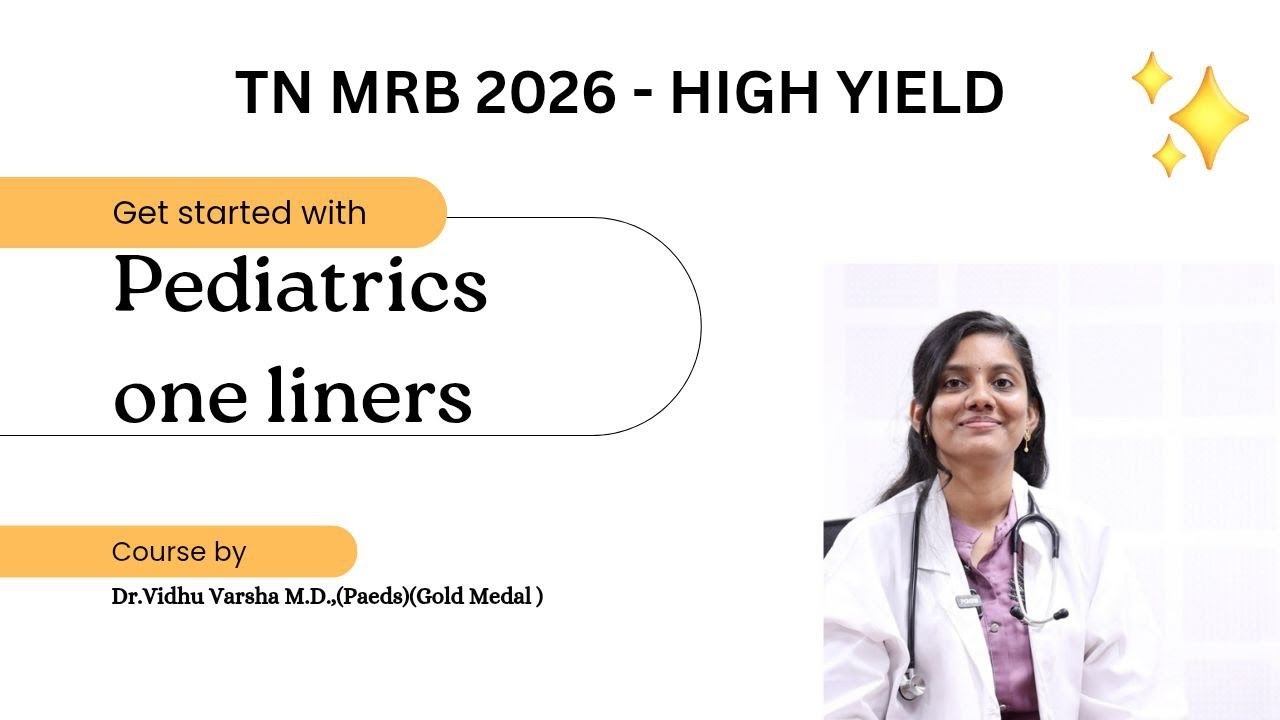 Pediatrics one liners - TN MRB 
