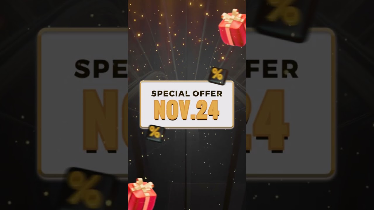 Free Golden 3d Black Friday Sale Ads Promo Video Template (Customizable) - FlexClip