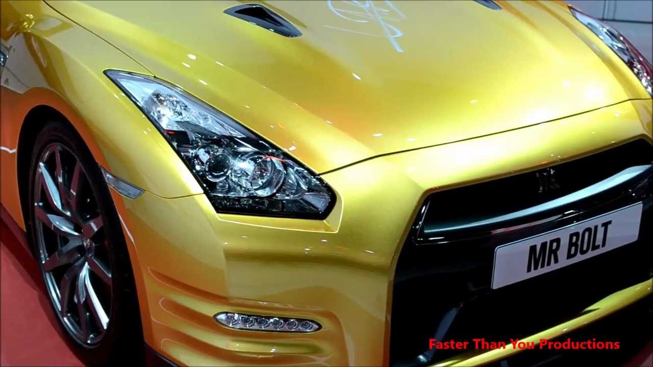 Usain Bolt's Gold Nissan GTR