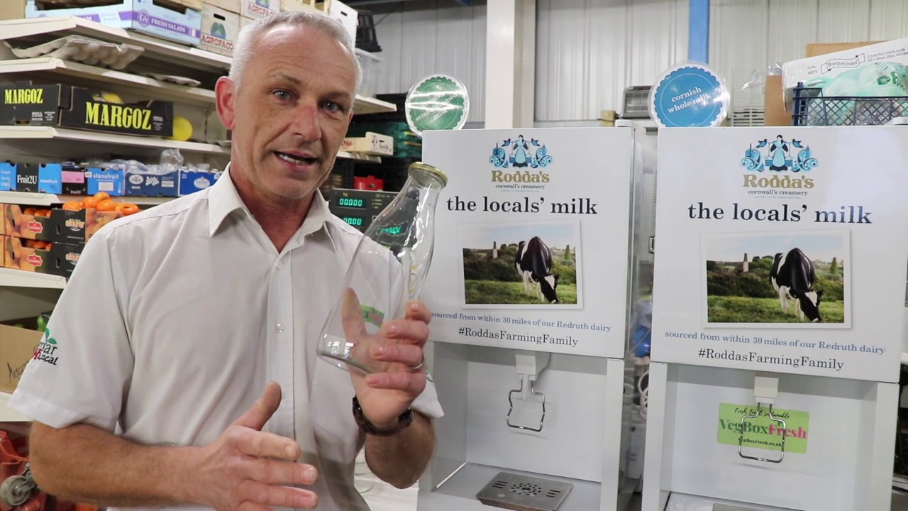 Glass bottled milk