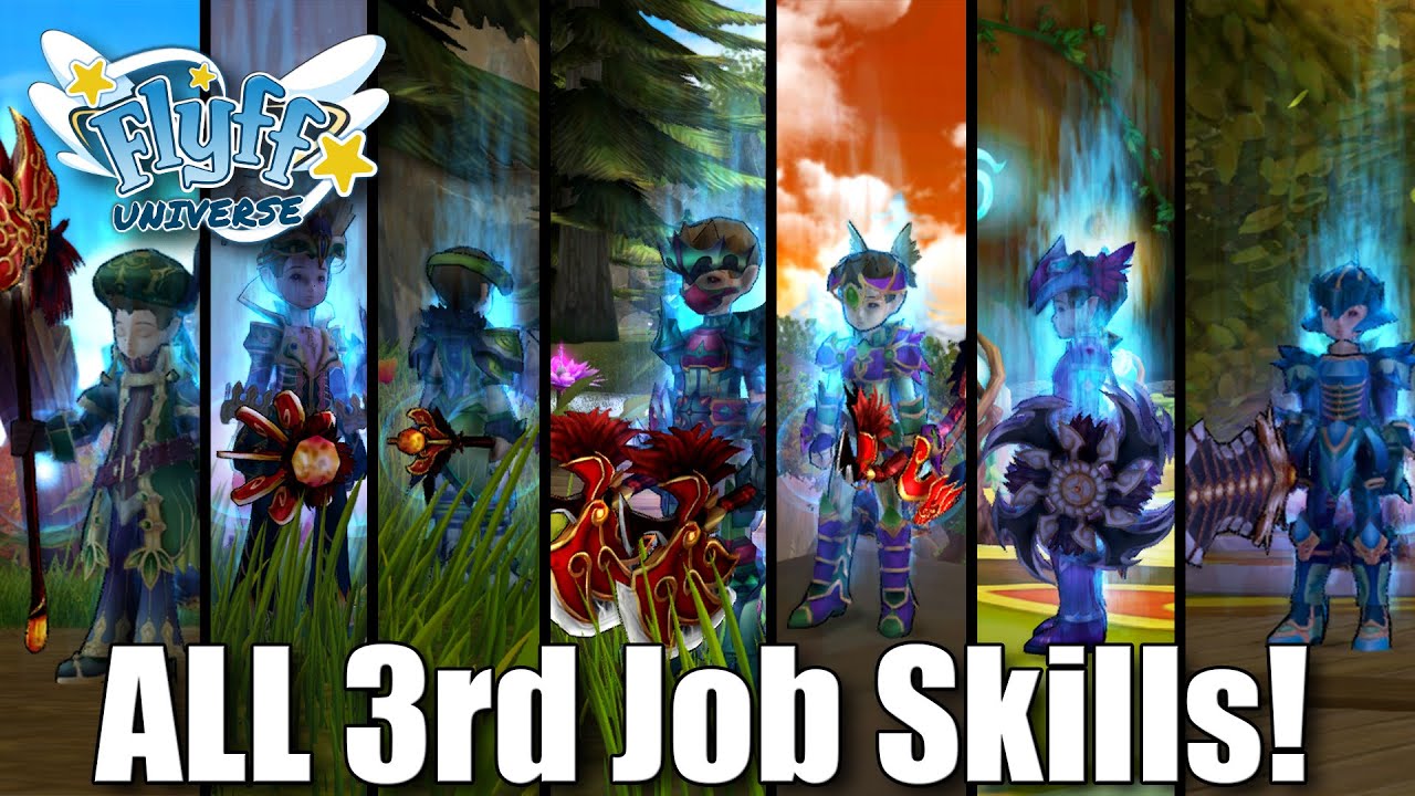 FlyFF Universe All 3rd Job Skills! (Master Variations, Passive's, Active's) Beta Gameplay!