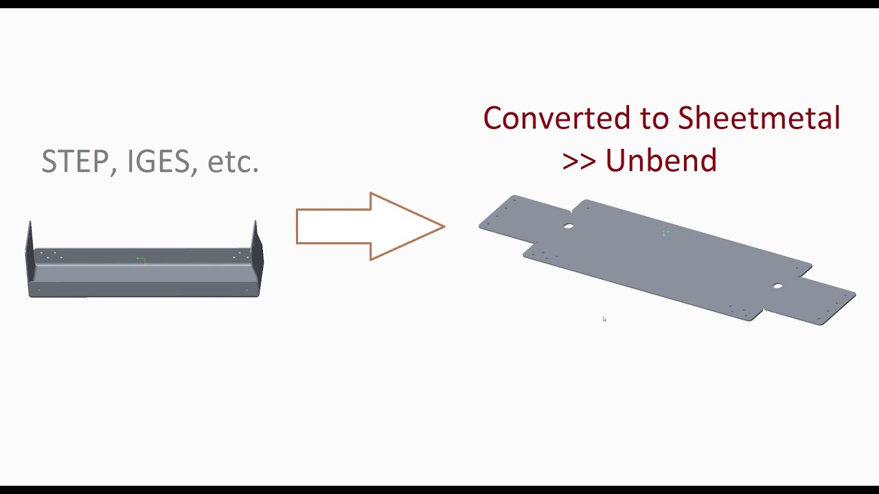 Creo 3.0 Sheetmetal tutorial: Convert imported geometry to Flat State