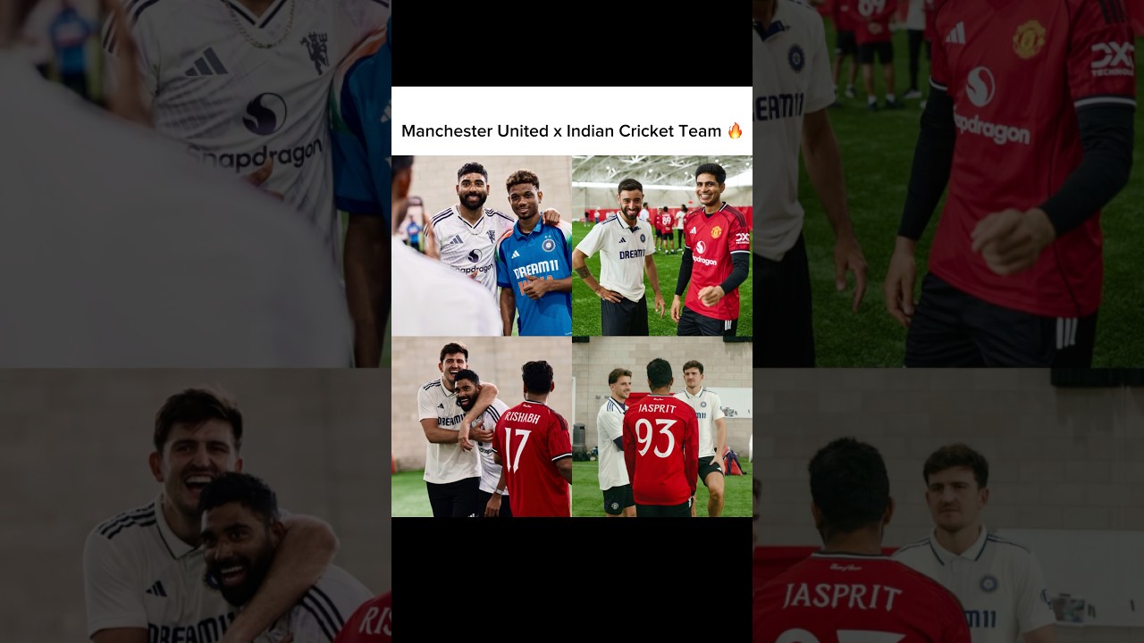 | Indian Cricket Team x Manchester United |🔥 #indiancricketteam #manchesterunited #shorts