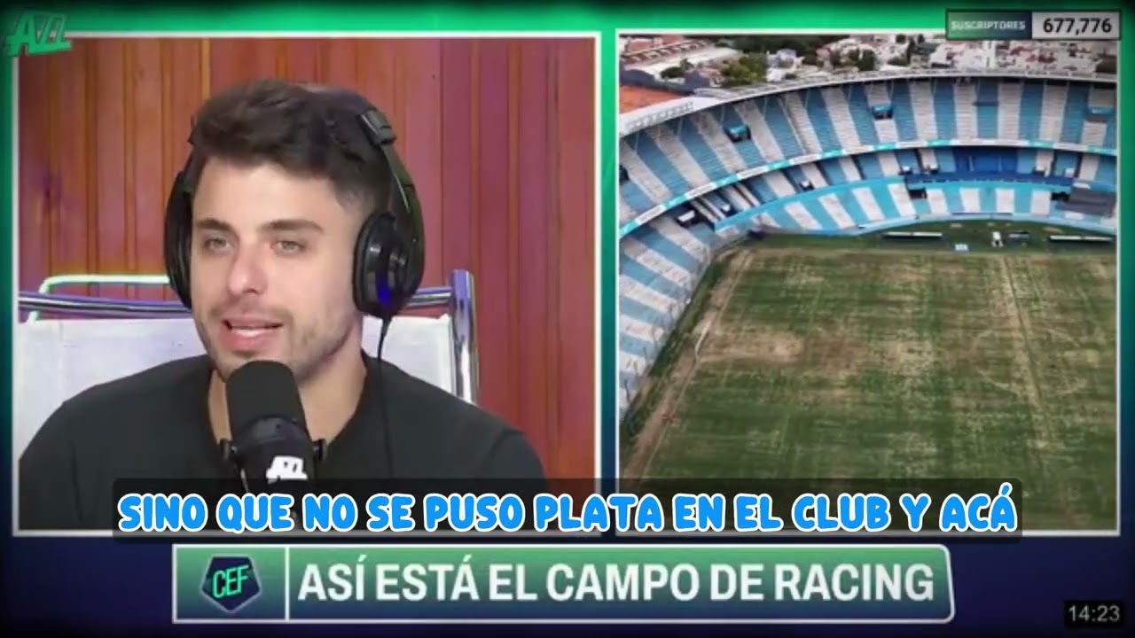 RACING  y su CAMPO DE JUEGO POCO PROFESIONAL