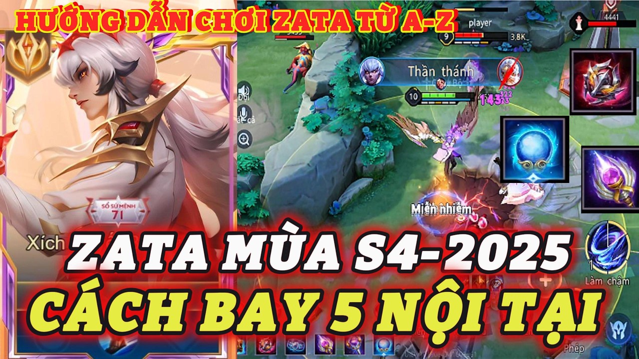 C&aacute;ch chơi ZATA + L&ecirc;n đồ, Bảng Ngọc ZATA Li&ecirc;n Qu&acirc;n m&ugrave;a mới S4-2025 mạnh nhất | HD GAME 76