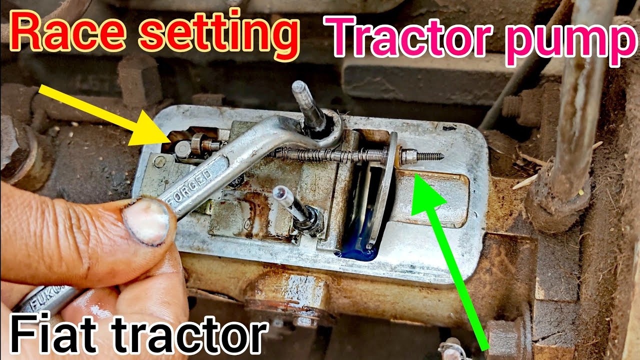 Fiat 640 tractor diesel pump race up down setting - diesel pump metring valve fitting 