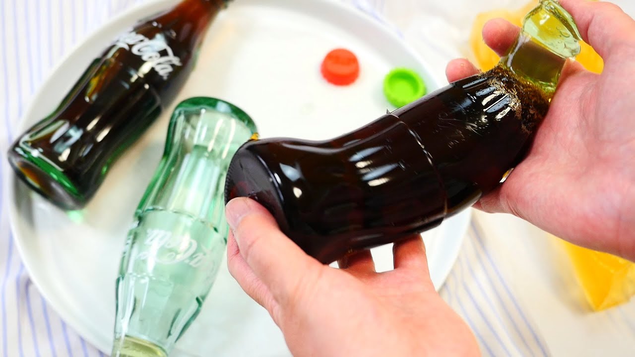Homemade Life-Size Coca-Cola Bottle Gummy まるごと コカコーラ ボトル グミ を型取りして作る