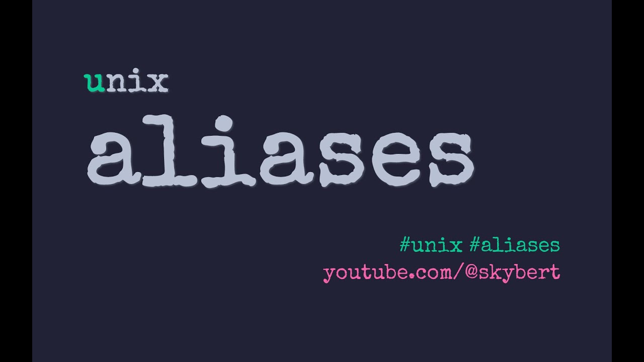 Unix shell aliases
