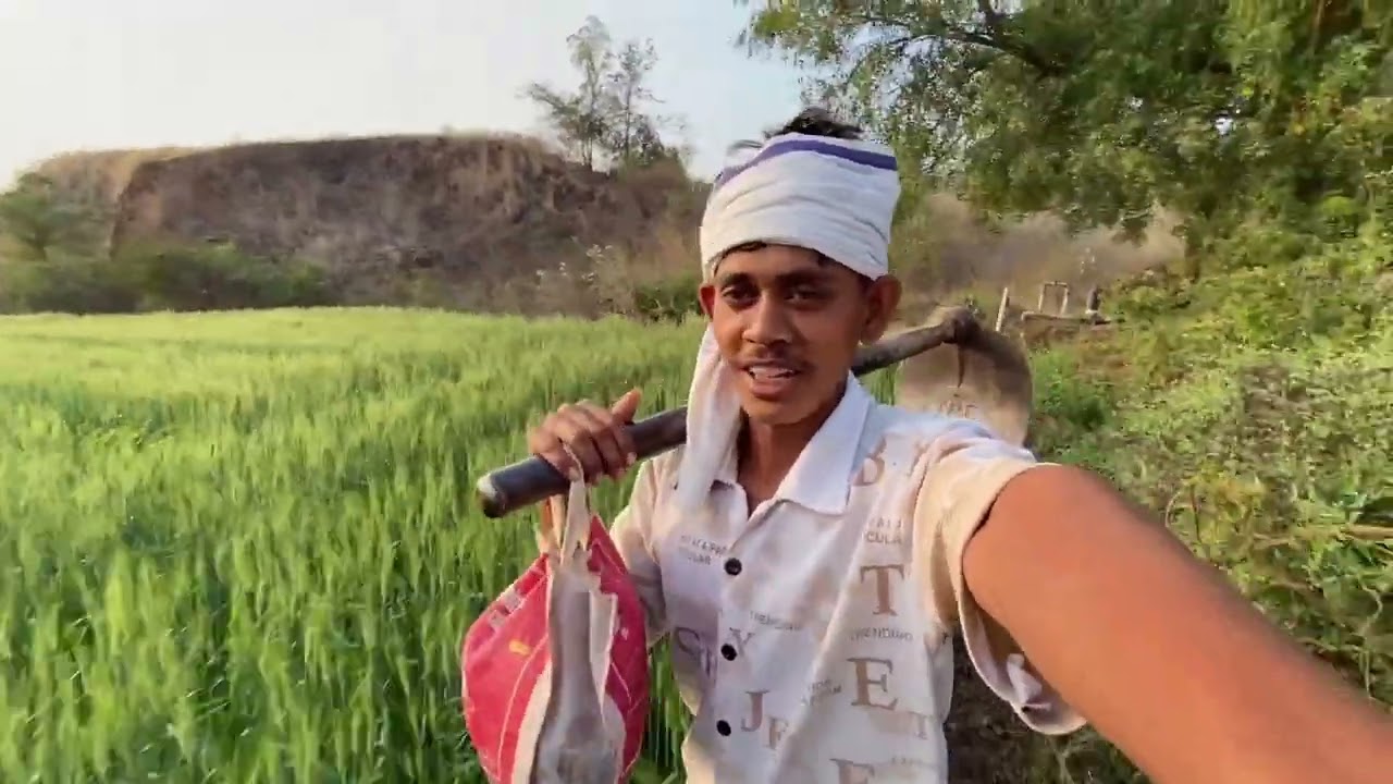khet me  kam karna pada😍
