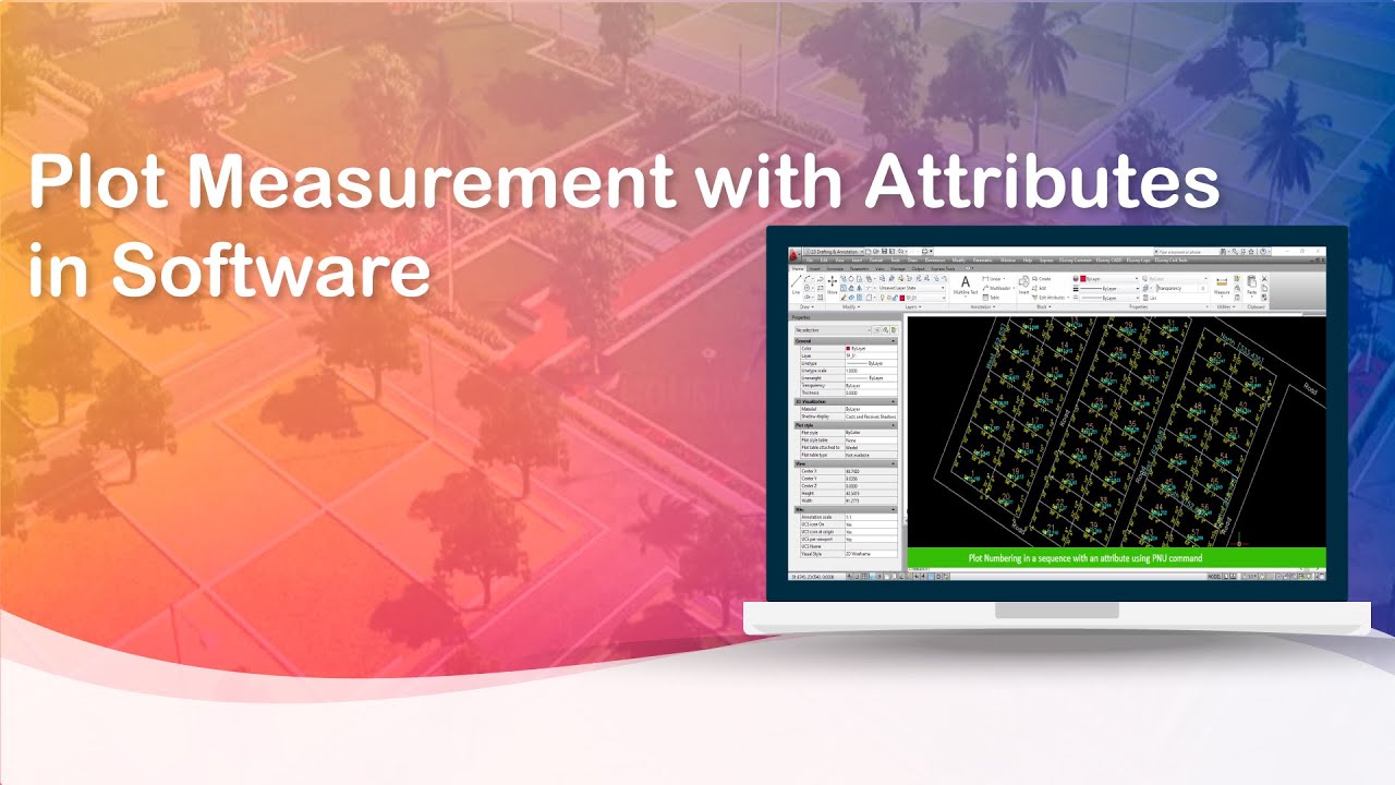 Plot Measurement with Attributes in Land Division & Measurements Software