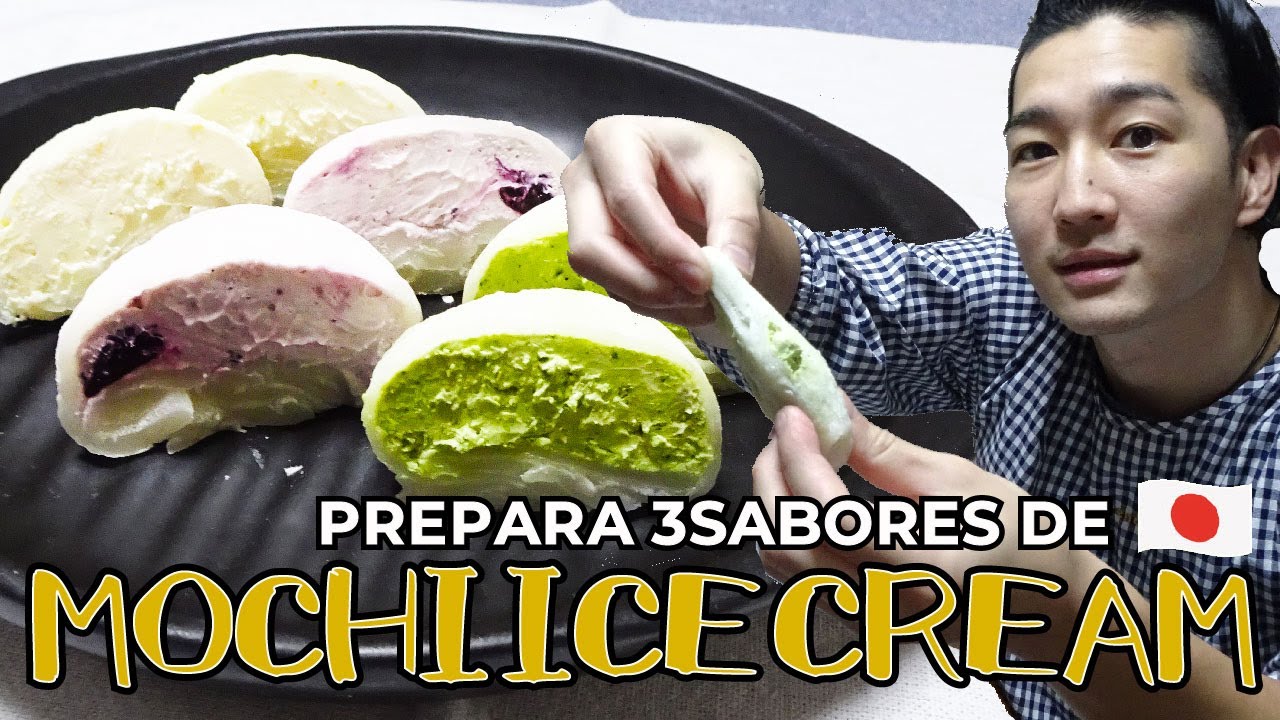Cómo preparar MOCHI RELLENO DE HELADO 3 SABORES