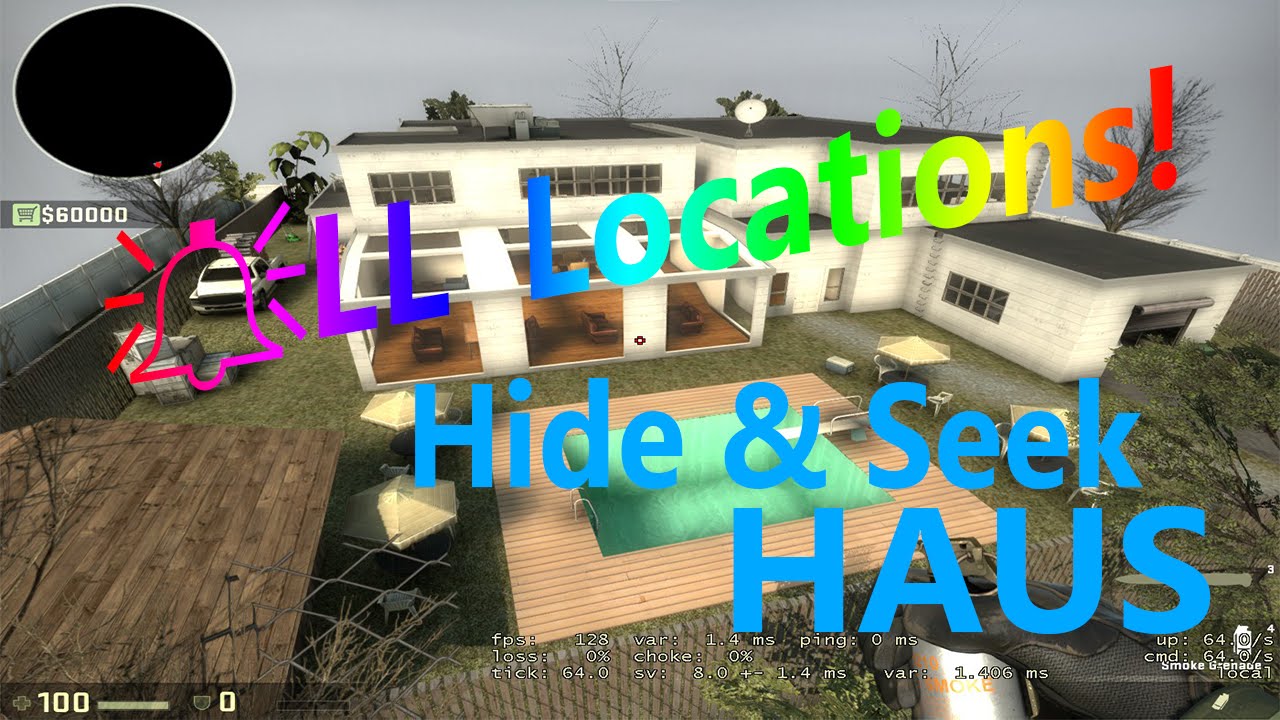 CS:GO Hide & Seek HAUS All loactions, Secrets, and Teleports!
