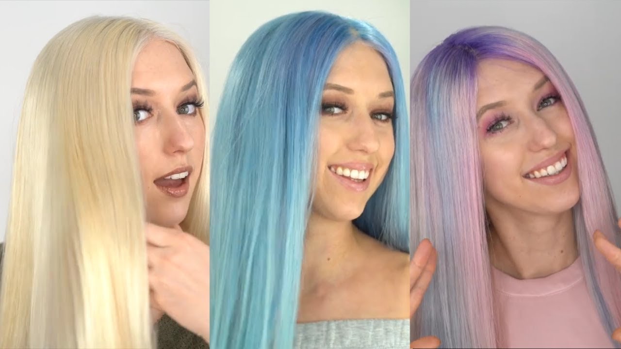 How To Color Your Hair At Home - Chloe Platinum Blonde to Rainbow color