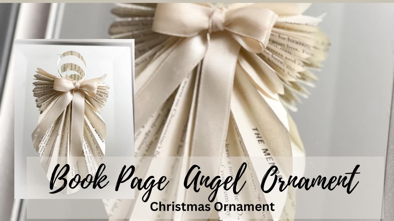 Create stunning book page angel ornaments with this simple DIY