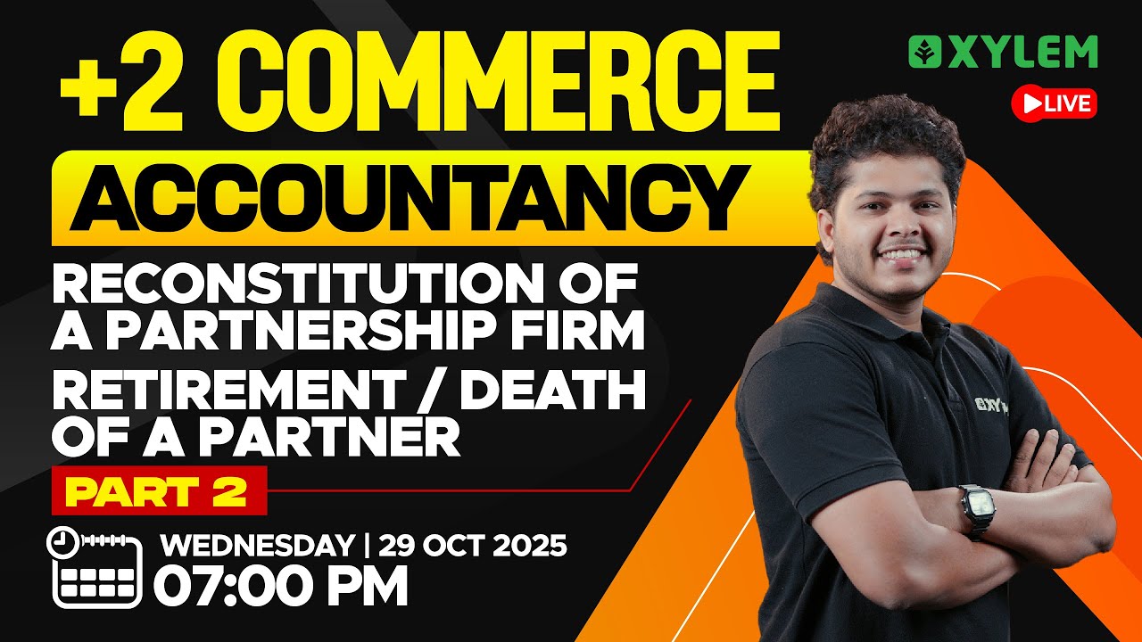+2 Commerce-Accountancy | Reconstitution Of A Partnership Firm- Retirement/Death Of A Partner-Part 2