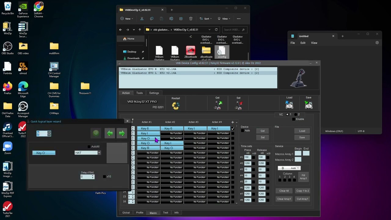 VKB Gladiator Programming Macros to make rapid fire 