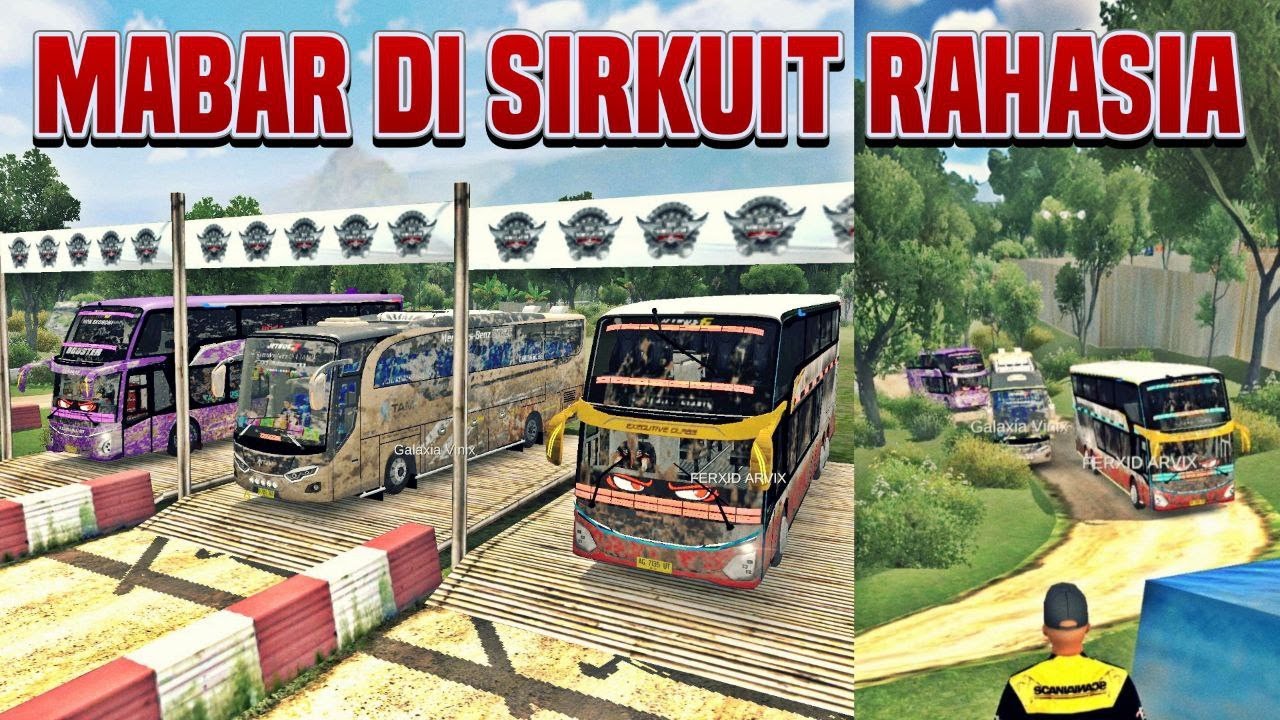 MABAR BUSSID di SIRKUIT BALAP RAHASIA di Map Purwokerto!!